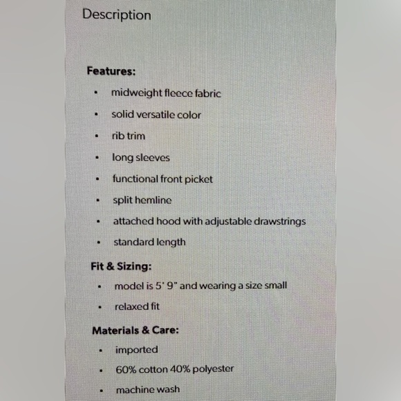 NEW Maurices oversized ribbed solid hoodie XS coral color - Picture 8 of 8